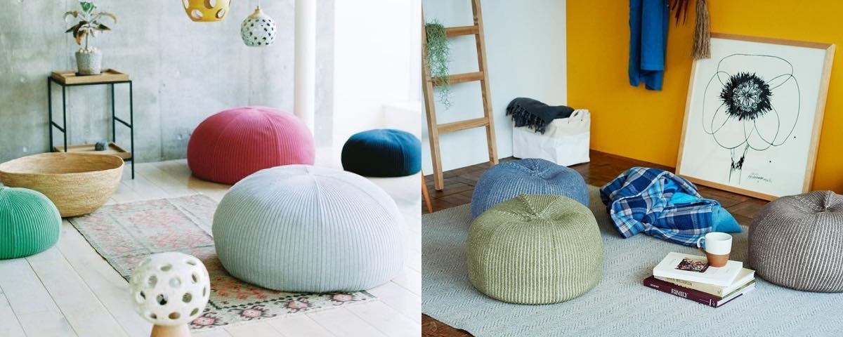 ダークブラウンのフロアクッション クッションソファ インテリア 家具通販 Flymee