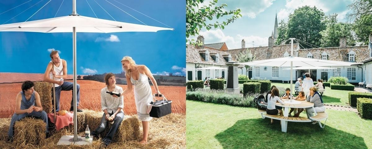 ブラックのガーデンパラソル インテリア 家具通販 Flymee