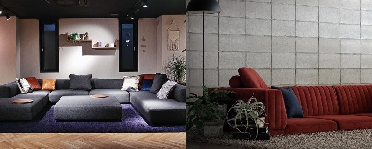 ブルー・青色のローソファ・フロアソファ - インテリア・家具通販