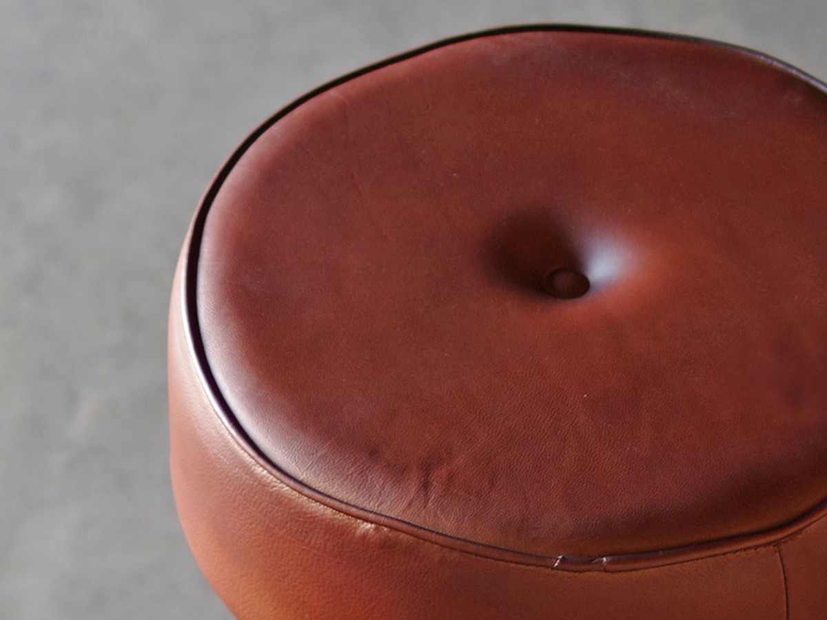 LIFE FURNITURE SF LEATHER HIGH STOOL / ライフファニチャー SF レザー ハイスツール（ゴートスキン） （チェア・椅子 > カウンターチェア・バーチェア） 6