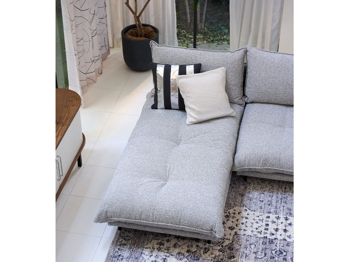 JOURNAL STANDARD FURNITURE PORTO COUCH SOFA Low / ジャーナルスタンダードファニチャー ポルト カウチソファ ロー（ブークレ） （ソファ > 片肘ソファ・シェーズロング） 7