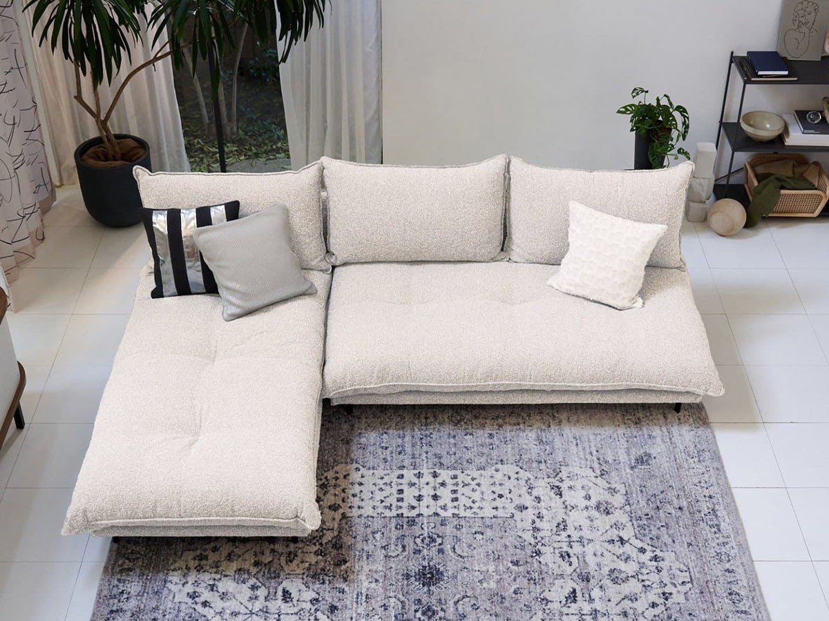 JOURNAL STANDARD FURNITURE PORTO COUCH SOFA Low / ジャーナルスタンダードファニチャー ポルト カウチソファ ロー（ブークレ） （ソファ > 片肘ソファ・シェーズロング） 4