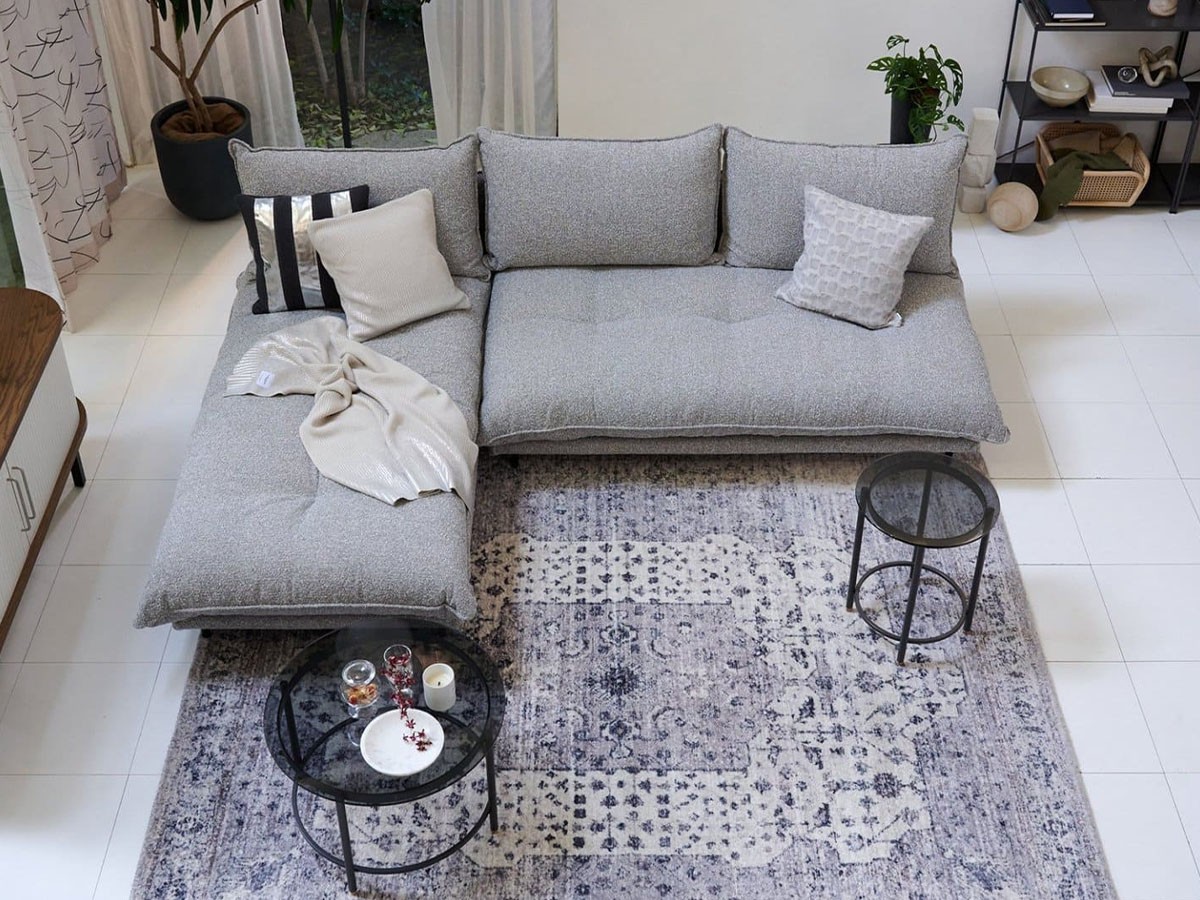 JOURNAL STANDARD FURNITURE PORTO COUCH SOFA Low / ジャーナルスタンダードファニチャー ポルト カウチソファ ロー（ブークレ） （ソファ > 片肘ソファ・シェーズロング） 6