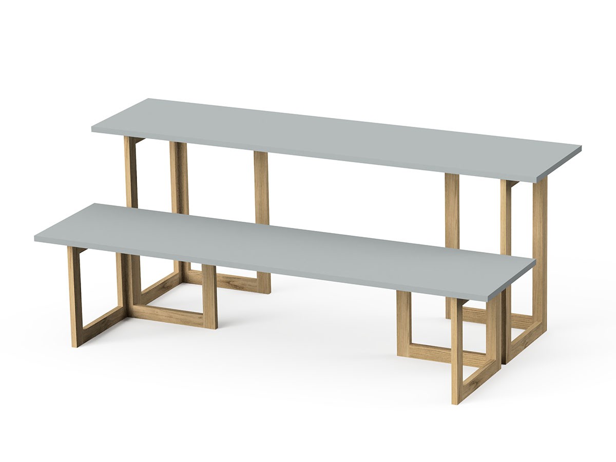 stiiilll Table Set / スティール テーブルセット
メラミン天板 ハーフ + 木脚 S （テーブル > ローテーブル・リビングテーブル・座卓） 7