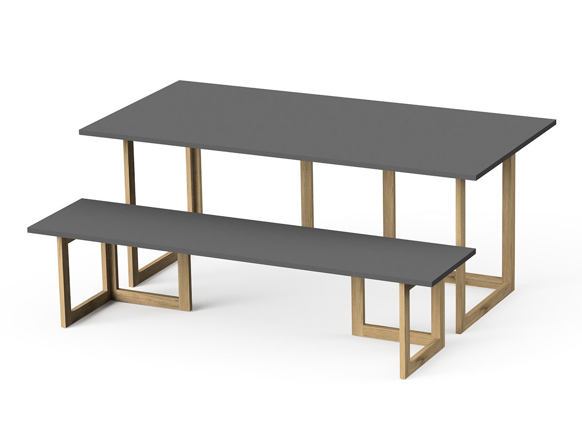 stiiilll Table Set / スティール テーブルセット
メラミン天板 ハーフ + 木脚 S （テーブル > ローテーブル・リビングテーブル・座卓） 20