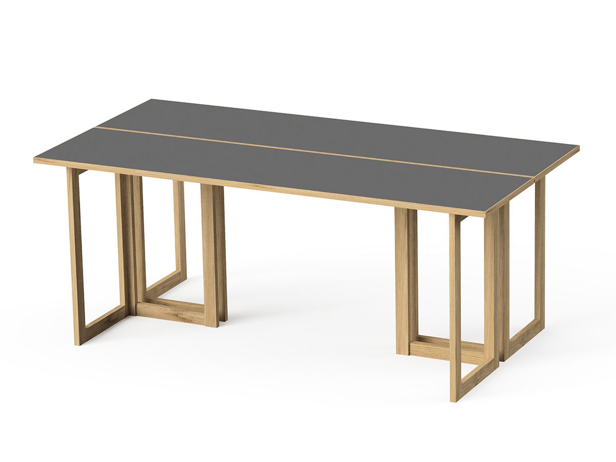 stiiilll Table Set / スティール テーブルセット
メラミンウッド天板 ハーフ + 木脚 M （デスク・机 > デスク・パソコンデスク・袖机） 17