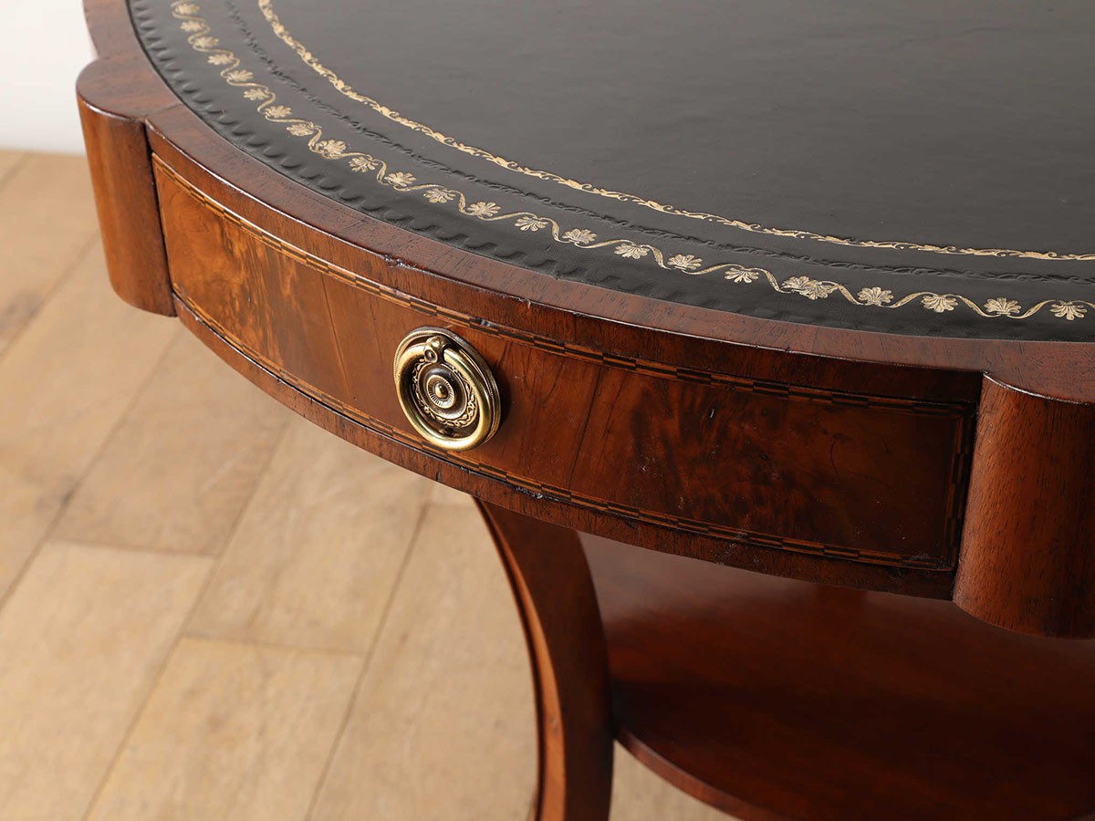 Lloyd's Antiques Real Antique 
Leather Top Drum Table / ロイズ・アンティークス 英国アンティーク家具
レザートップドラムテーブル （テーブル > カフェテーブル） 11