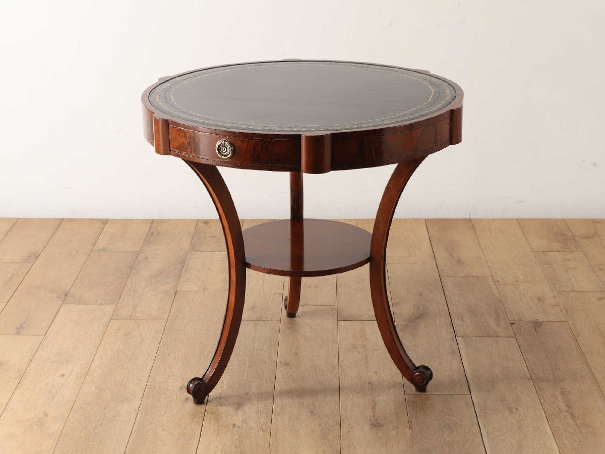 Lloyd's Antiques Real Antique 
Leather Top Drum Table / ロイズ・アンティークス 英国アンティーク家具
レザートップドラムテーブル （テーブル > カフェテーブル） 1