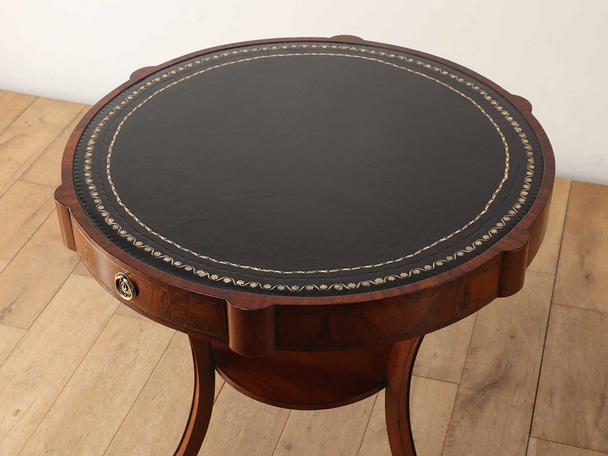 Lloyd's Antiques Real Antique 
Leather Top Drum Table / ロイズ・アンティークス 英国アンティーク家具
レザートップドラムテーブル （テーブル > カフェテーブル） 4