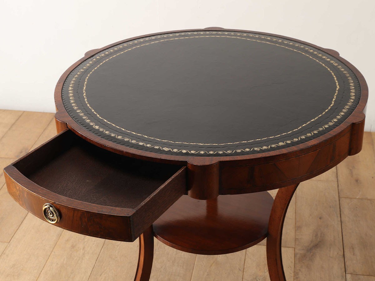 Lloyd's Antiques Real Antique 
Leather Top Drum Table / ロイズ・アンティークス 英国アンティーク家具
レザートップドラムテーブル （テーブル > カフェテーブル） 9