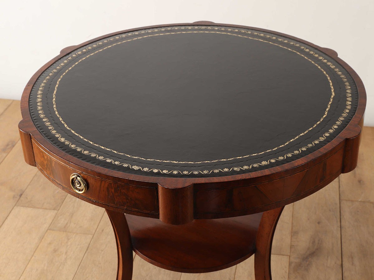 Lloyd's Antiques Real Antique 
Leather Top Drum Table / ロイズ・アンティークス 英国アンティーク家具
レザートップドラムテーブル （テーブル > カフェテーブル） 5