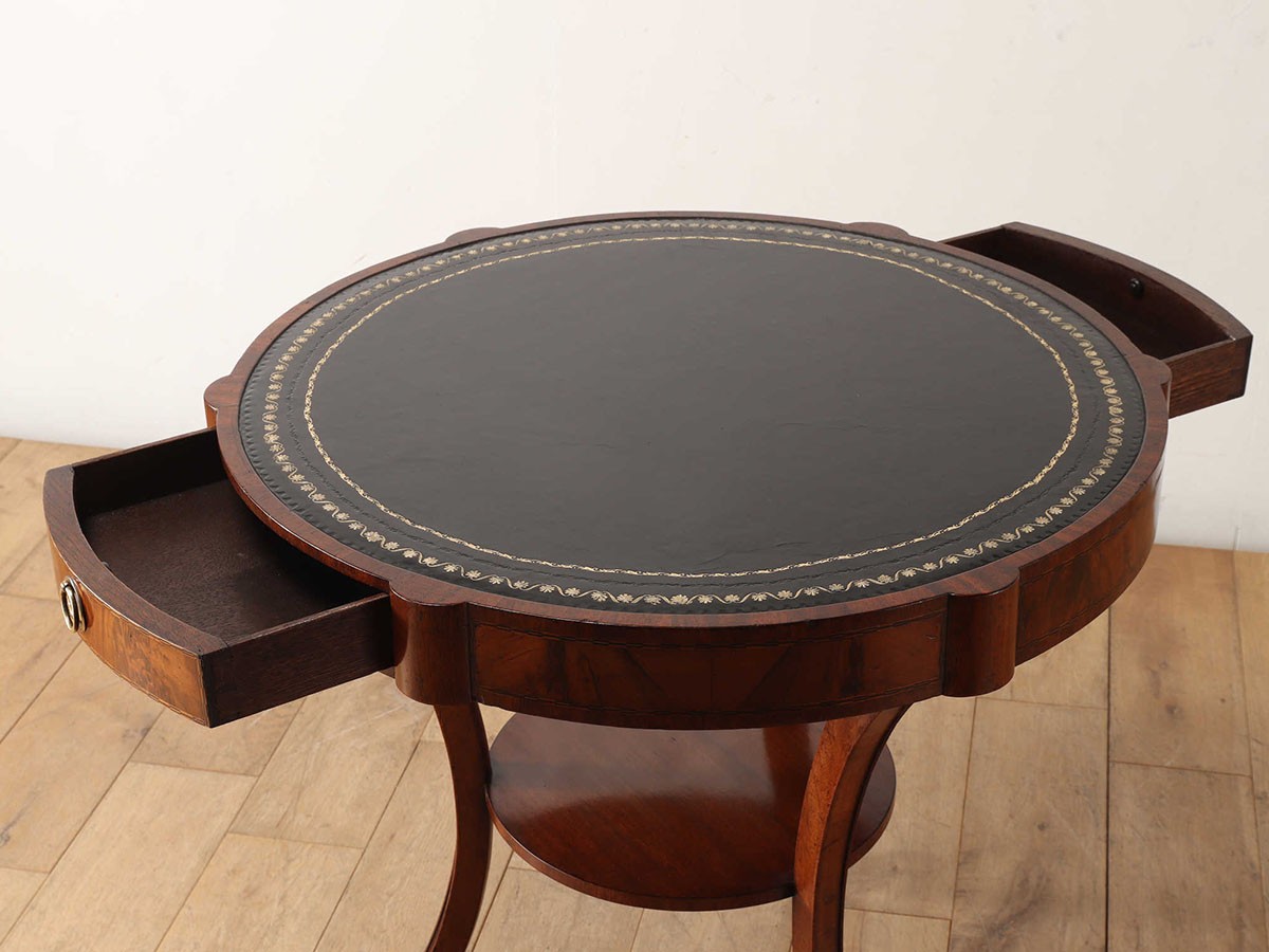 Lloyd's Antiques Real Antique 
Leather Top Drum Table / ロイズ・アンティークス 英国アンティーク家具
レザートップドラムテーブル （テーブル > カフェテーブル） 8