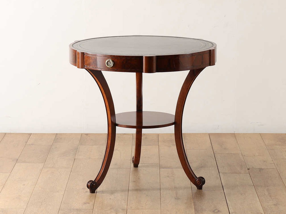 Lloyd's Antiques Real Antique 
Leather Top Drum Table / ロイズ・アンティークス 英国アンティーク家具
レザートップドラムテーブル （テーブル > カフェテーブル） 2