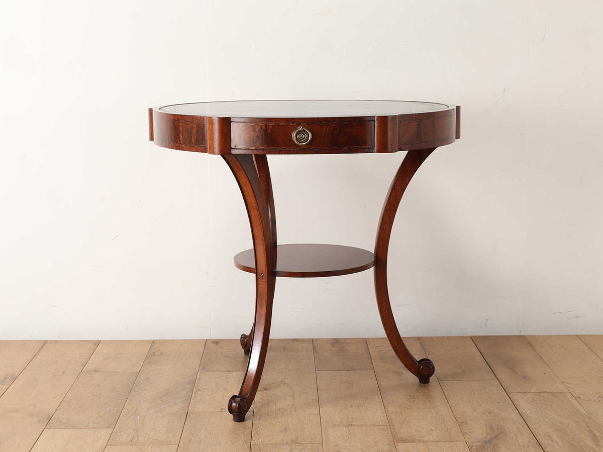 Lloyd's Antiques Real Antique 
Leather Top Drum Table / ロイズ・アンティークス 英国アンティーク家具
レザートップドラムテーブル （テーブル > カフェテーブル） 3