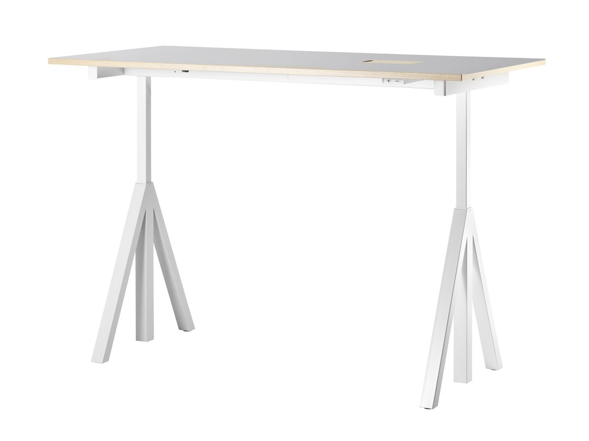 String Furniture Works Sit-stand Desk / Electrical / ストリングファニチャー ワークス 昇降式ワークデスク 幅140cm リノリウム天板 （テーブル > 昇降式テーブル） 9