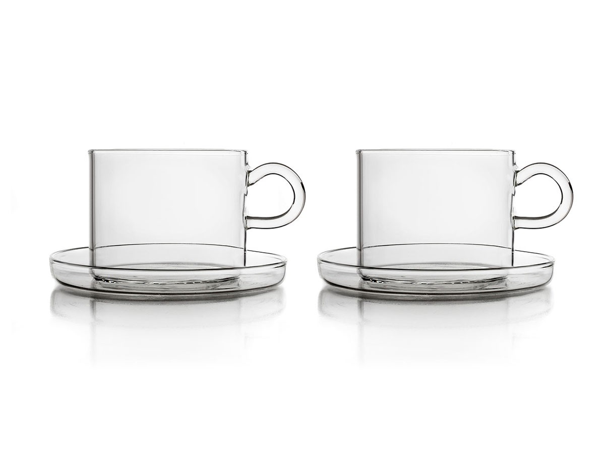 Piuma Tea Cup with Saucer 2pcs