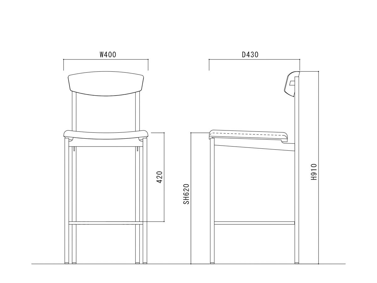 杉山製作所 Petit Counter Chair / すぎやませいさくしょ プチ カウンターチェア （チェア・椅子 > カウンターチェア・バーチェア） 16