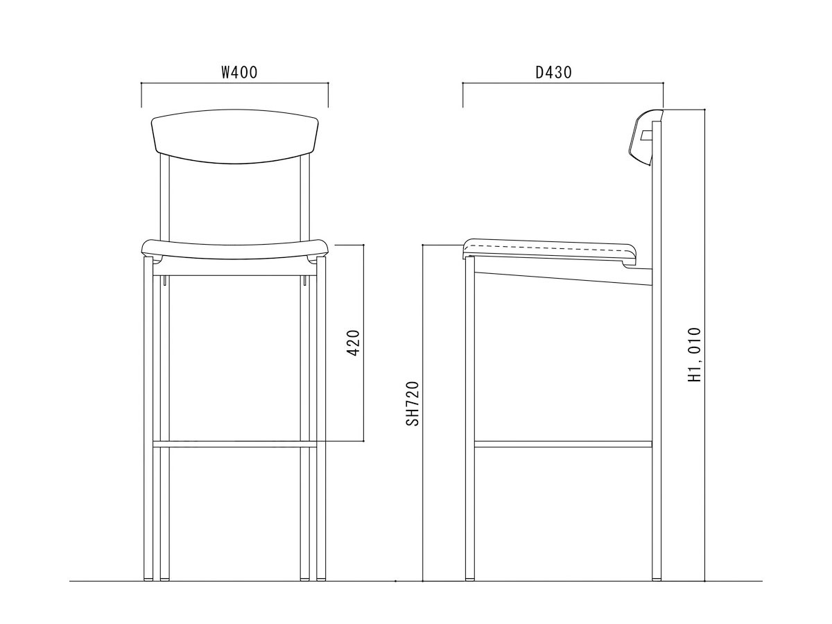 杉山製作所 Petit Counter Chair / すぎやませいさくしょ プチ カウンターチェア （チェア・椅子 > カウンターチェア・バーチェア） 17