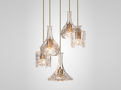 LEE BROOM DECANTER CHANDELIER 5 PIECE / リー・ブルーム デキャンタ