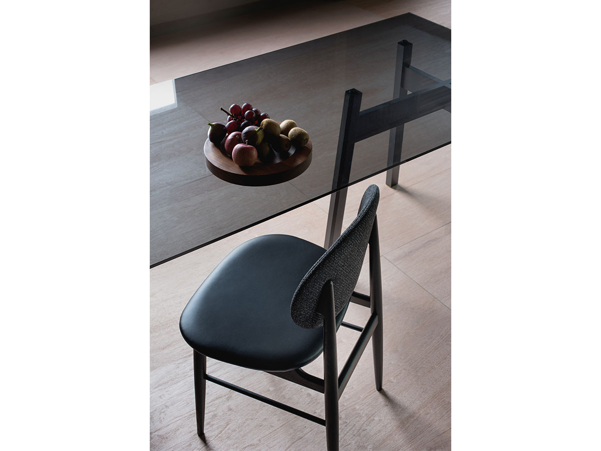 ARIAKE Outline Chair / アリアケ アウトラインチェア（レザーシート＋ファブリックバック） （チェア・椅子 > ダイニングチェア） 12