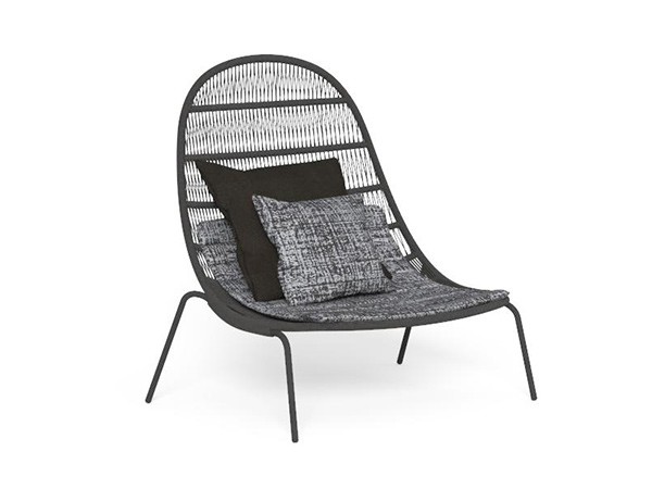 Talenti Panama Lounge Armchair / Pouf / タレンティ パナマ ラウンジアームチェア / プフ（グラファイト） （ガーデンファニチャー・屋外家具 > ガーデンチェア・アウトドアチェア） 2