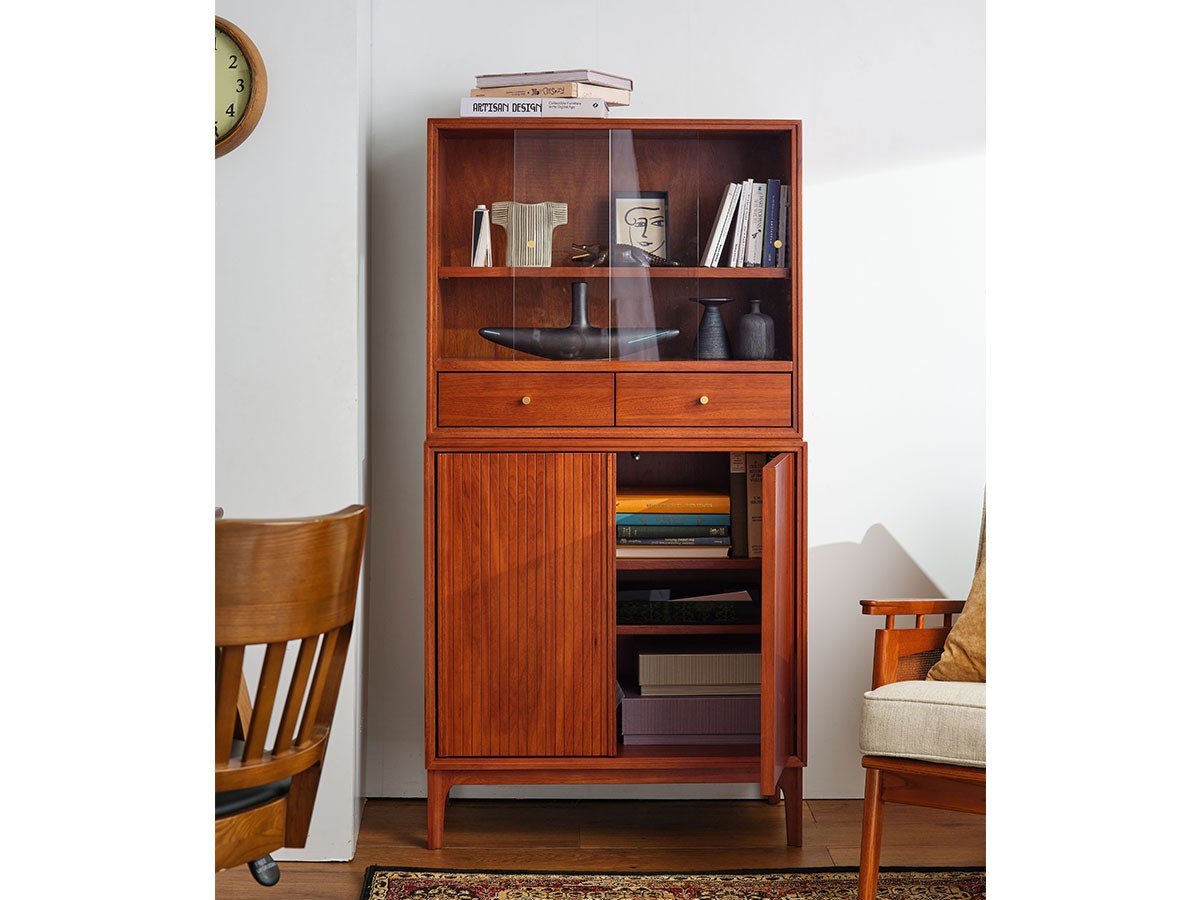 ACME Furniture BROOKS SMALL STACKING GLASS SHELF + SMALL SERVER / アクメファニチャー ブルックス スモール スタッキングガラスシェルフ + スモール サーバー （収納家具 > キャビネット） 3