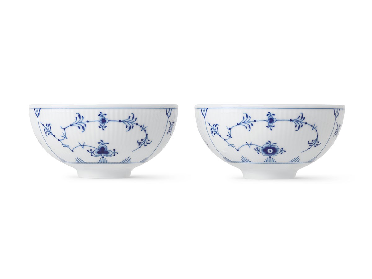 Royal Copenhagen Blue Fluted Plain Rice Bowl Pair / ロイヤル コペンハーゲン ブルーフルーテッド プレイン ライスボウル ペア （食器・テーブルウェア > お椀・ボウル） 2