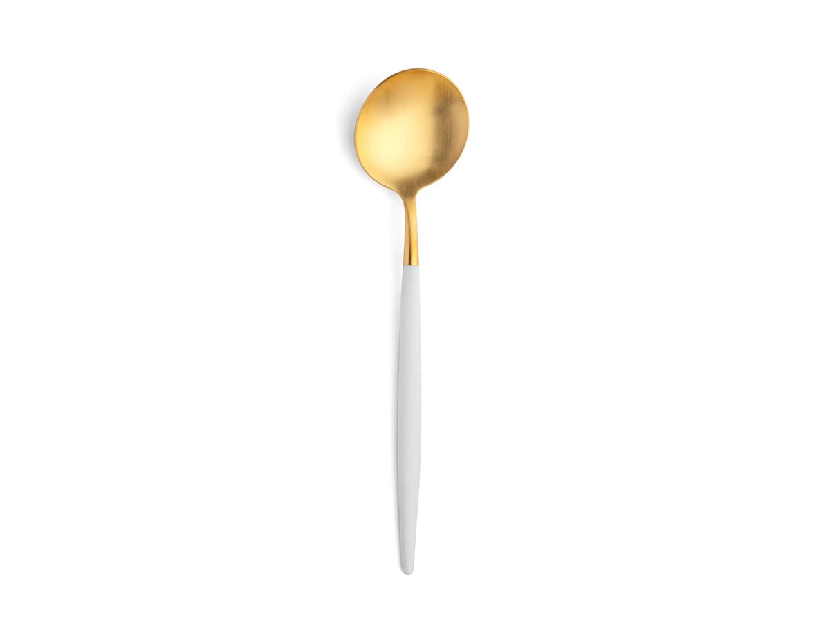 Cutipol GOA Table Spoon / クチポール ゴア テーブルスプーン（ホワイト × ゴールド） （食器・テーブルウェア > カトラリー） 1