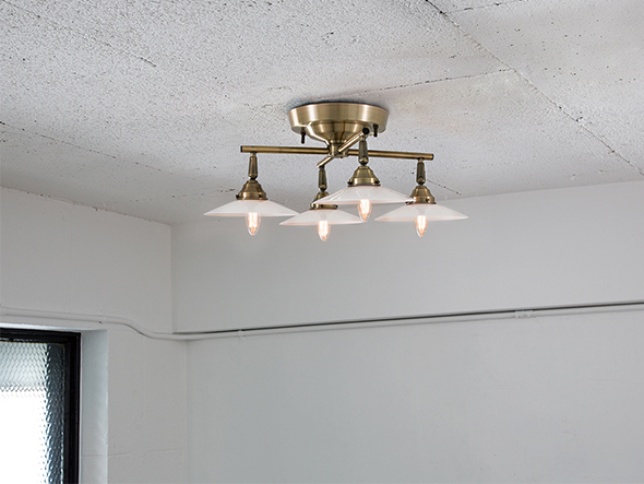 CUSTOM SERIES
4 Cross Ceiling Lamp × Trans Dish / カスタムシリーズ
4灯クロスシーリングランプ × トランス（ディッシュ） （ライト・照明 > シーリングライト） 2