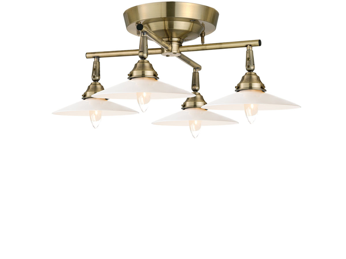 CUSTOM SERIES
4 Cross Ceiling Lamp × Trans Dish / カスタムシリーズ
4灯クロスシーリングランプ × トランス（ディッシュ） （ライト・照明 > シーリングライト） 1
