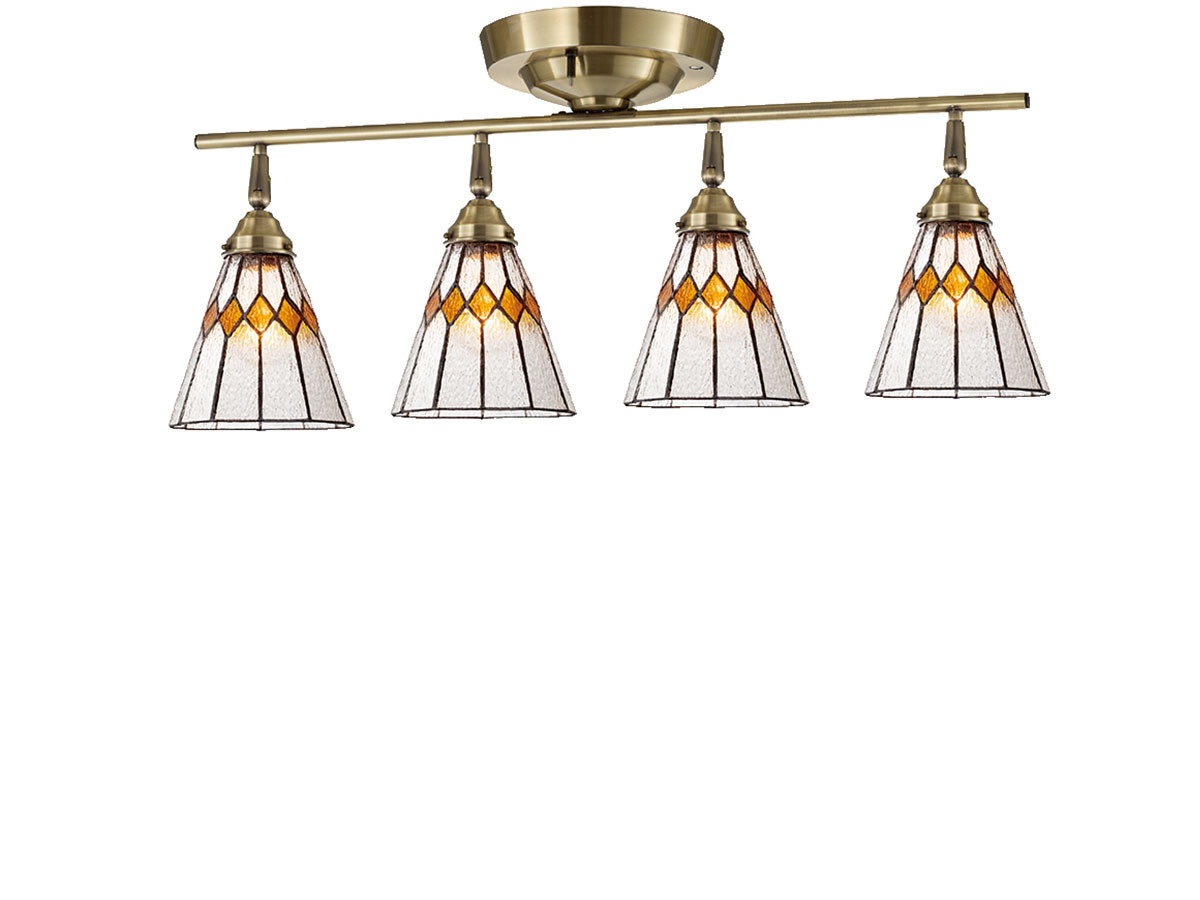 CUSTOM SERIES4 Ceiling Lamp × Stained Glass Break / カスタムシリーズ
4灯シーリングランプ × ステンドグラス（ブレイク） （ライト・照明 > シーリングライト） 1