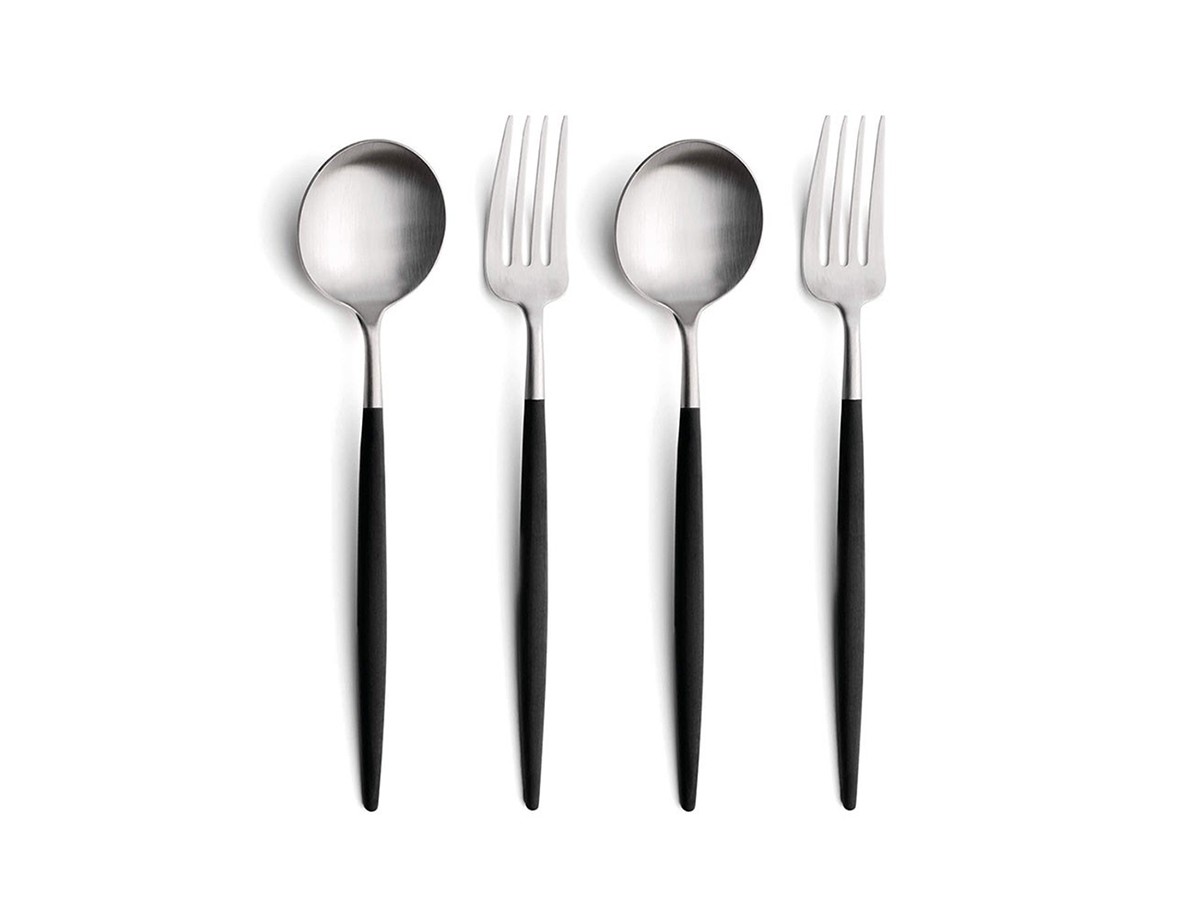 Cutipol GOA Cutlery Set / クチポール ゴア ディナー4本セット（ブラック × シルバー） （食器・テーブルウェア > カトラリー） 1