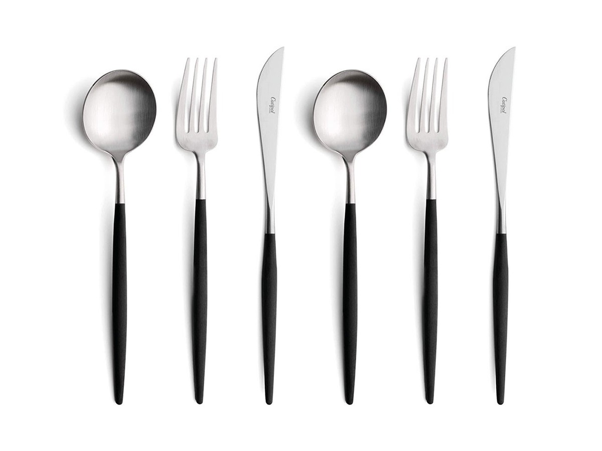 Cutipol GOA Cutlery Set / クチポール ゴア ディナー6本セット（ブラック × シルバー） （食器・テーブルウェア > カトラリー） 1