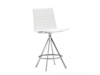 Andreu World Flex High Back Counter Stool Thermo-polymer Shell