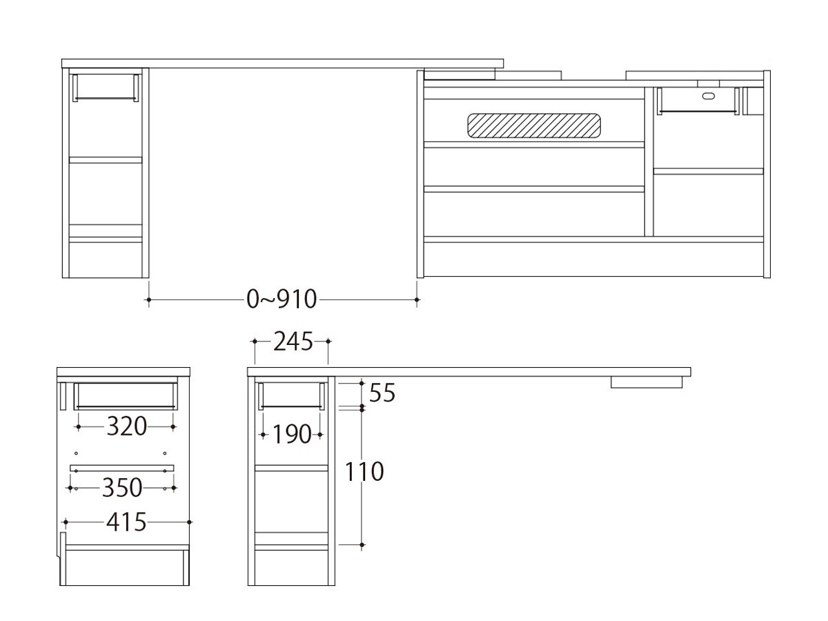 Desk Cabinet / デスクキャビネット #110230 （デスク・机 > デスク・パソコンデスク・袖机） 9