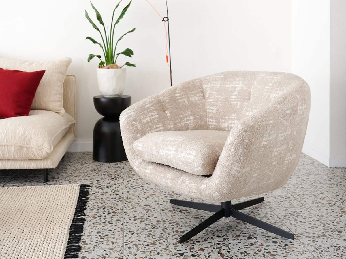 JOURNAL STANDARD FURNITURE MORROW LOUNGE CHAIR / ジャーナルスタンダードファニチャー モロー ラウンジチェア（ベージュ） （チェア・椅子 > ラウンジチェア） 2