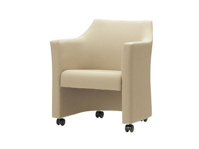 フクラ　ラウンジチェア　ソファ　椅子　アームチェア　キャスター付き　B フクラ ラウンジチェア ソファ 椅子 アームチェア キャスター付き B