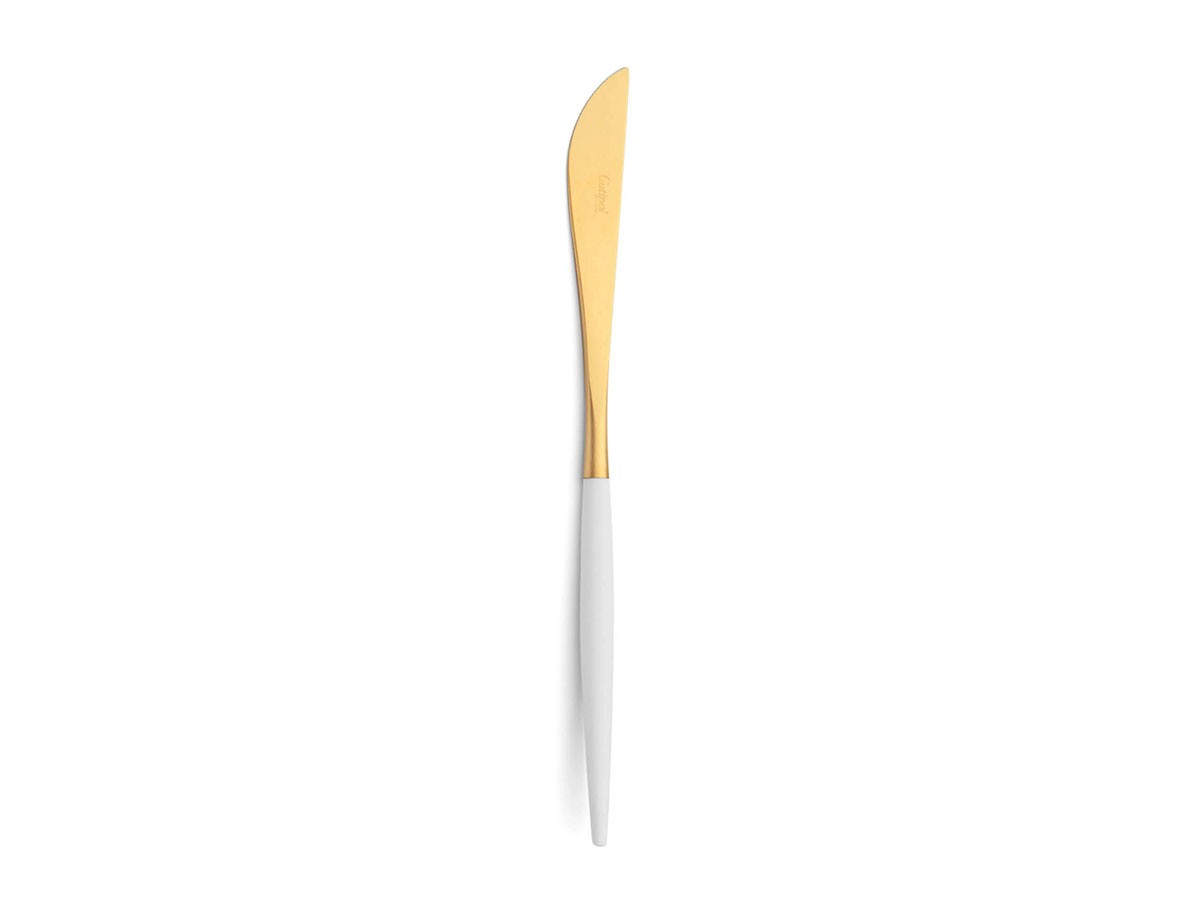 Cutipol GOA Table Knife / クチポール ゴア テーブルナイフ（ホワイト × ゴールド） （食器・テーブルウェア > カトラリー） 1