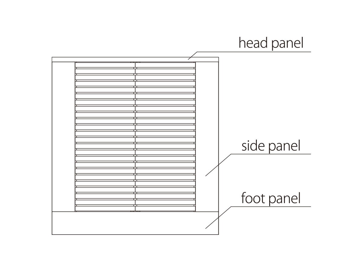 KIZA FLAT BED with panel / キザ フラットベッド パネル付き PM910 （ベッド > シングルベッド） 13