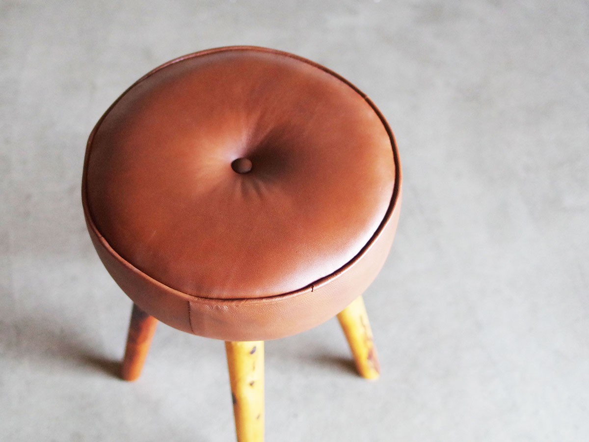 LIFE FURNITURE SF LEATHER STOOL / ライフファニチャー SF レザースツール（バッファローレザー） （チェア・椅子 > スツール） 10
