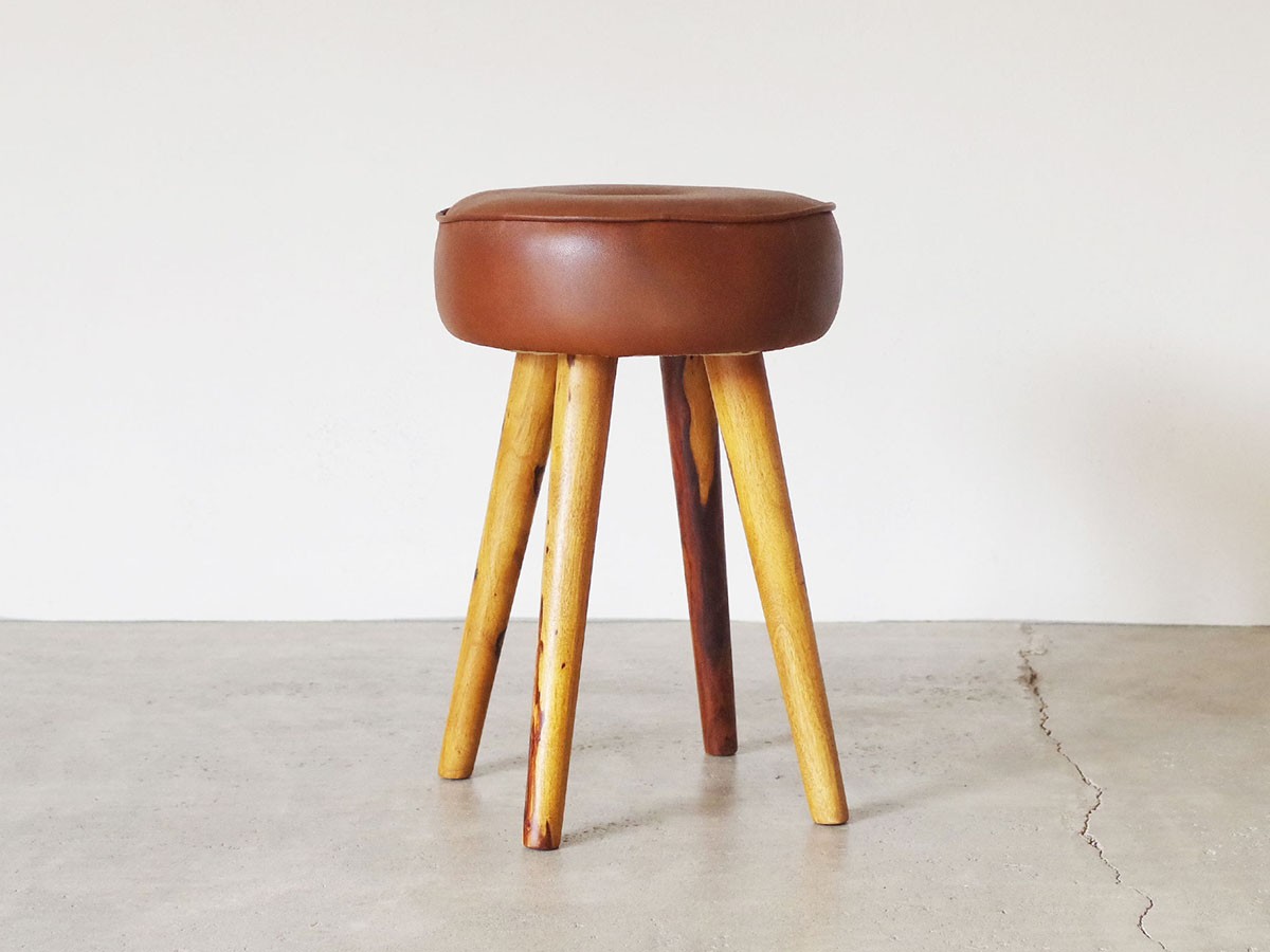 LIFE FURNITURE SF LEATHER STOOL / ライフファニチャー SF レザースツール（バッファローレザー） （チェア・椅子 > スツール） 4