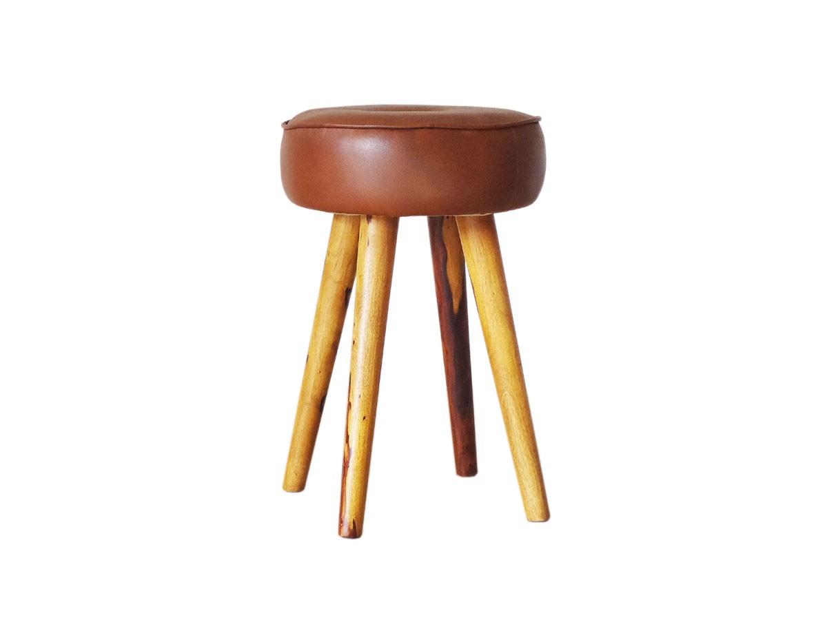 LIFE FURNITURE SF LEATHER STOOL / ライフファニチャー SF レザースツール（バッファローレザー） （チェア・椅子 > スツール） 2