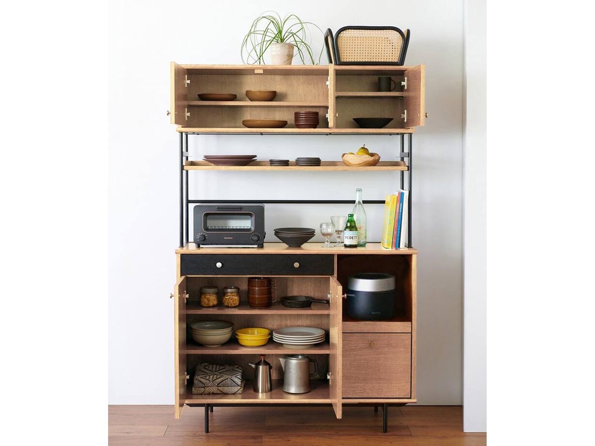 JOURNAL STANDARD FURNITURE HABITAT KITCHEN BOARD L / ジャーナルスタンダードファニチャー ハビタ キッチンボード L （キッチン収納・食器棚 > キッチンボード・カップボード・レンジ台） 10