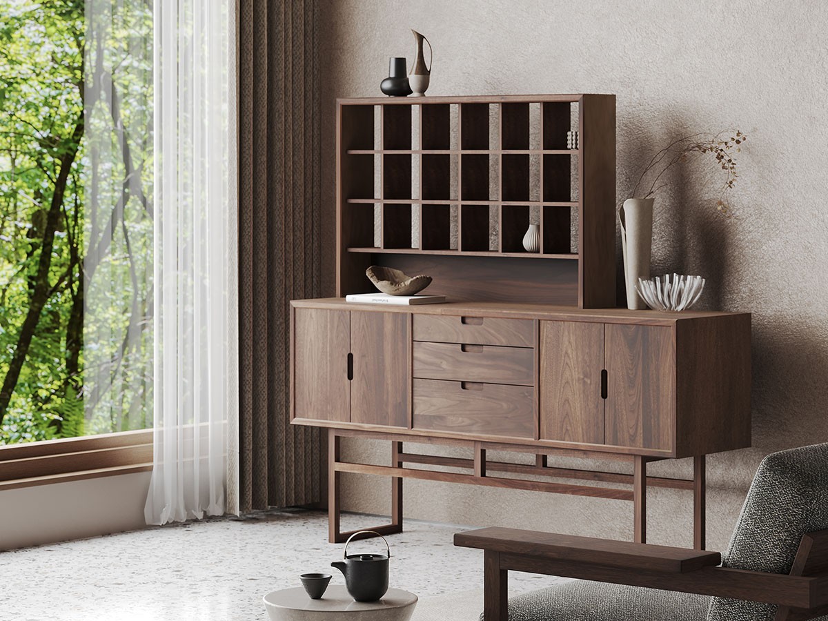 松井木工 salvia LIVING BOARD + SET UP SHELF / まついもっこう サルビア リビングボード + セットアップシェルフ （収納家具 > キャビネット） 4