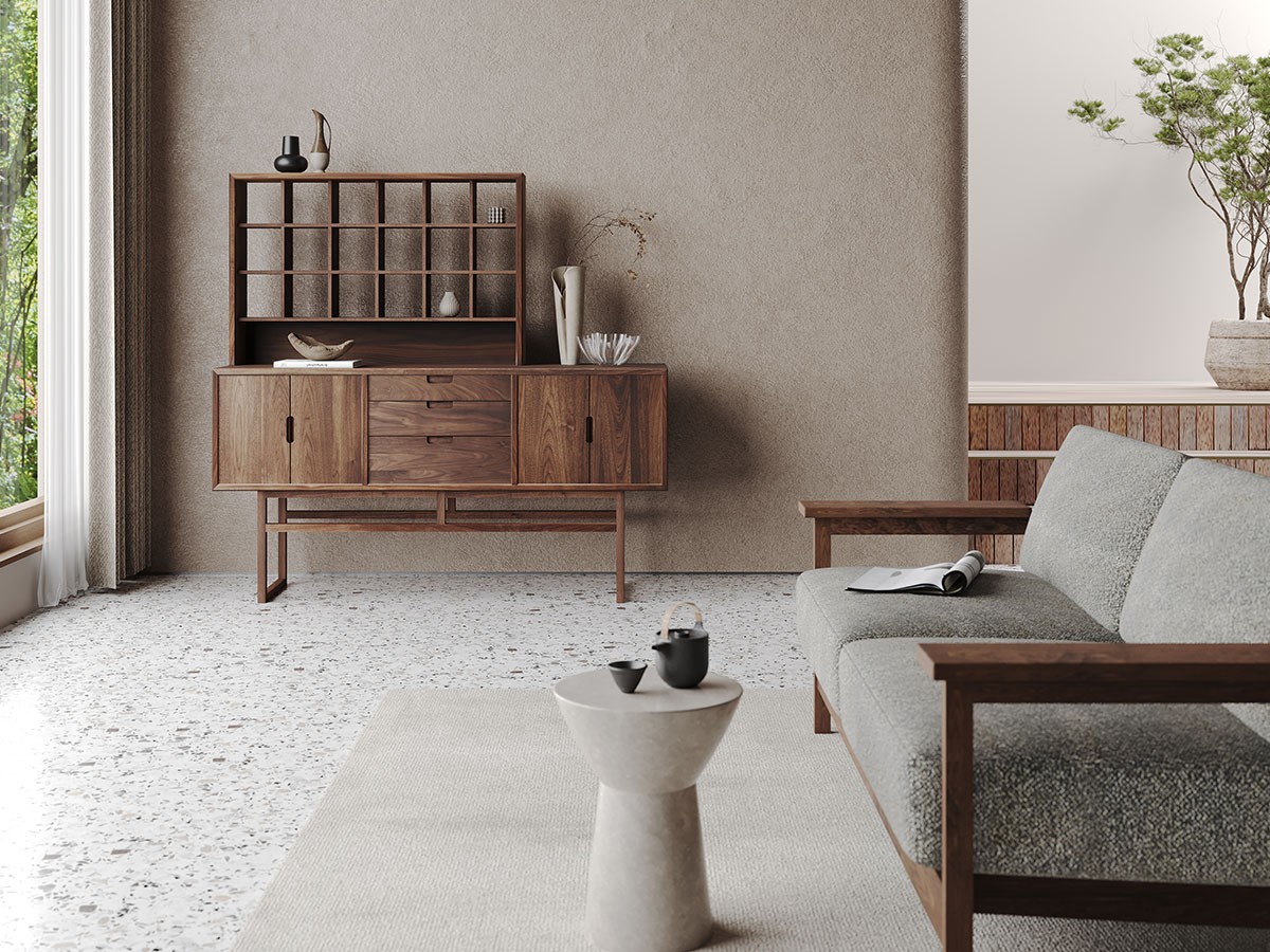 松井木工 salvia LIVING BOARD + SET UP SHELF / まついもっこう サルビア リビングボード + セットアップシェルフ （収納家具 > キャビネット） 2