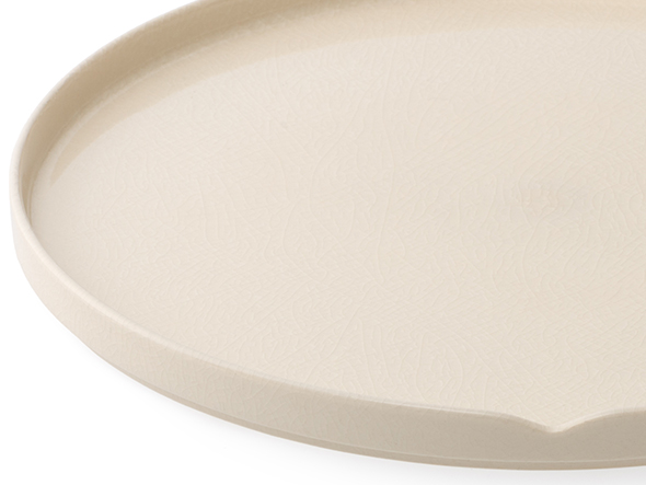 HASU WHITE CRACKLE Plate L / ハス 白貫入 大皿 （食器・テーブルウェア > 皿・プレート） 2