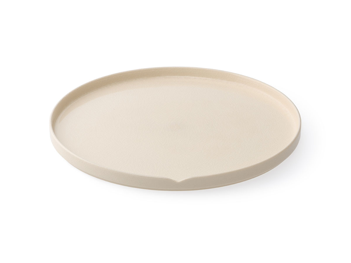 HASU WHITE CRACKLE Plate L / ハス 白貫入 大皿 （食器・テーブルウェア > 皿・プレート） 1