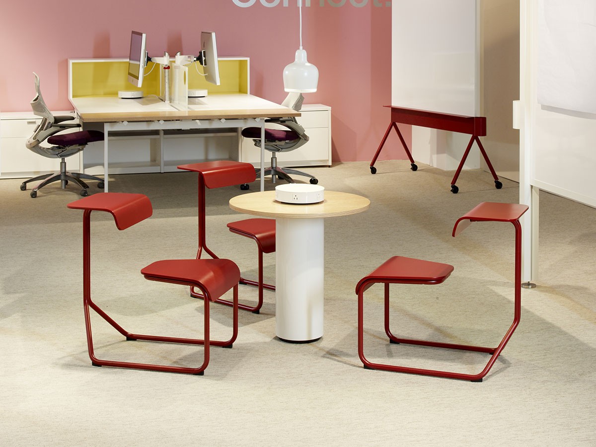 Knoll Office Toboggan Sled Base Chair Desk / ノルオフィス トボガン スレッドベース チェアデスク メラミン天板 （チェア・椅子 > スツール） 14