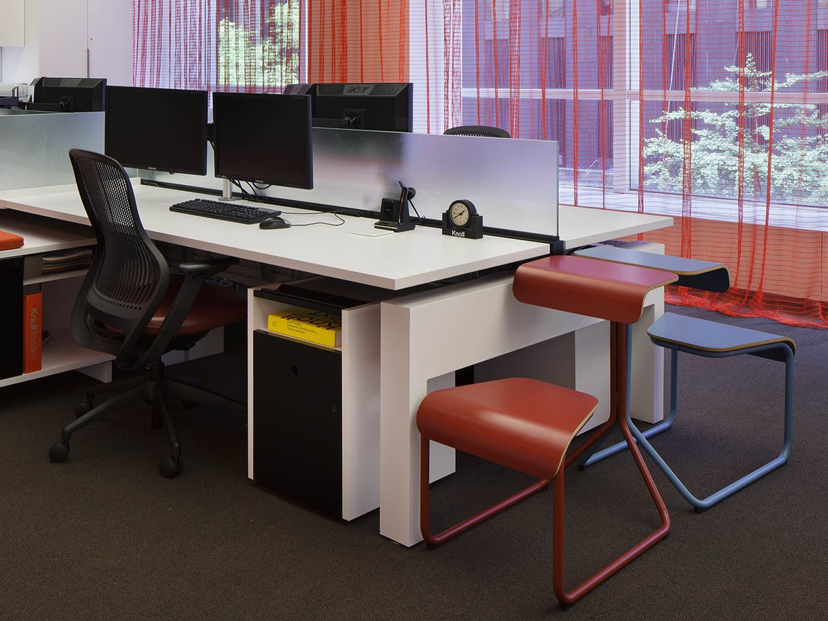 Knoll Office Toboggan Sled Base Chair Desk / ノルオフィス トボガン スレッドベース チェアデスク メラミン天板 （チェア・椅子 > スツール） 17
