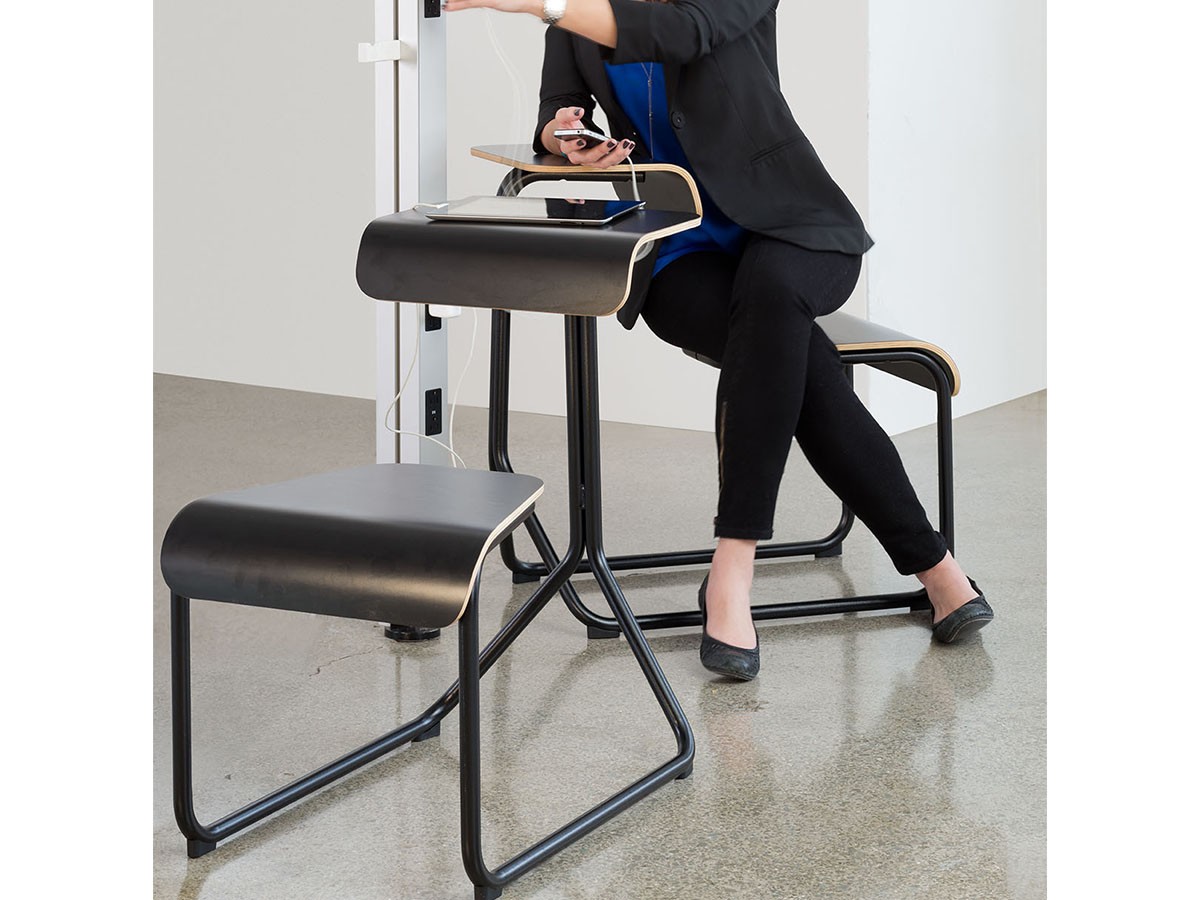 Knoll Office Toboggan Sled Base Chair Desk / ノルオフィス トボガン スレッドベース チェアデスク メラミン天板 （チェア・椅子 > スツール） 11